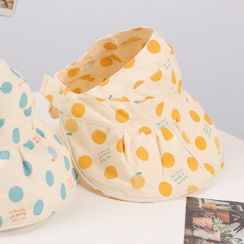 Colorful Dot Children's Foldable Empty Top Sunshade Hat
