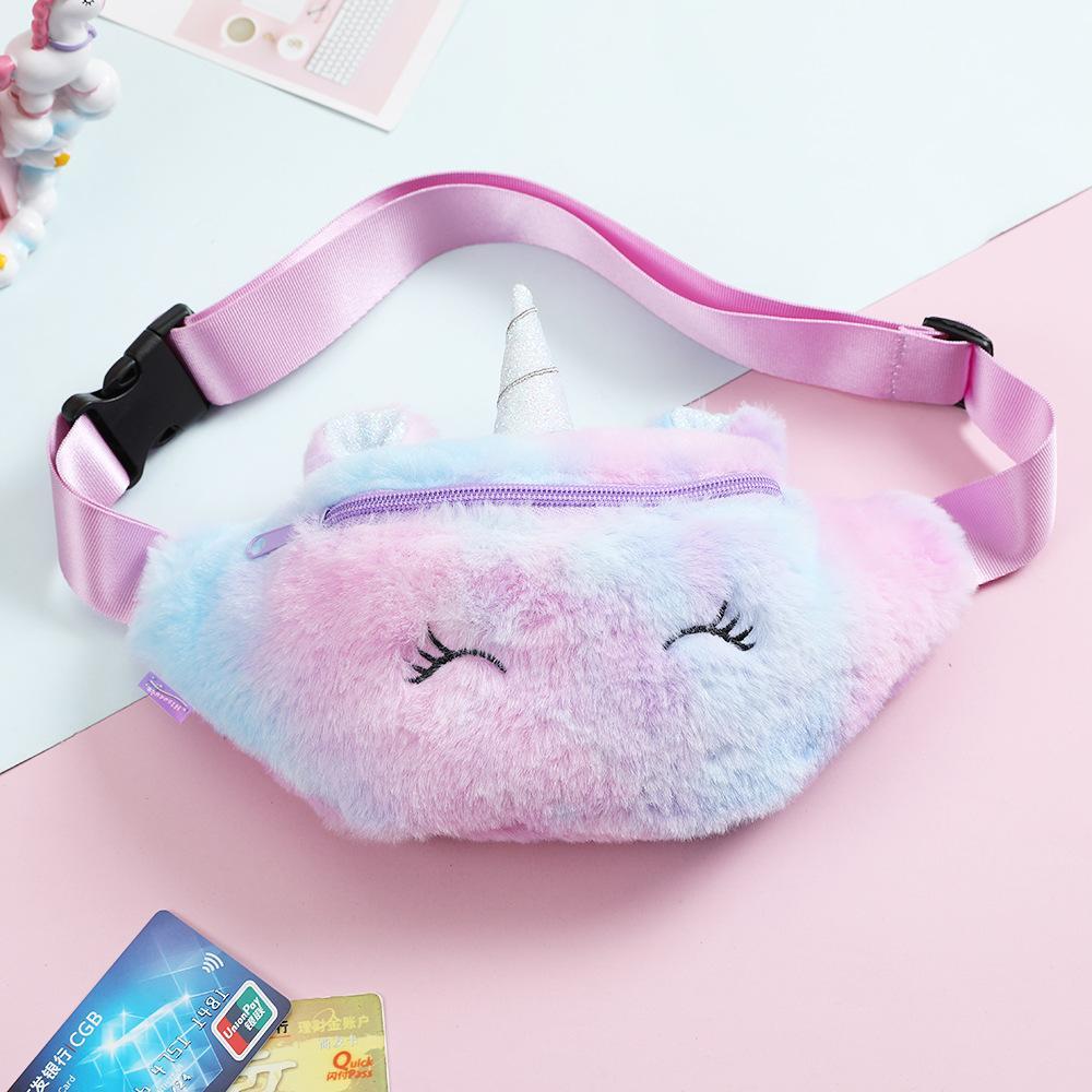 Children's Unicorn  Plush Purse Student Cute Chest Bag