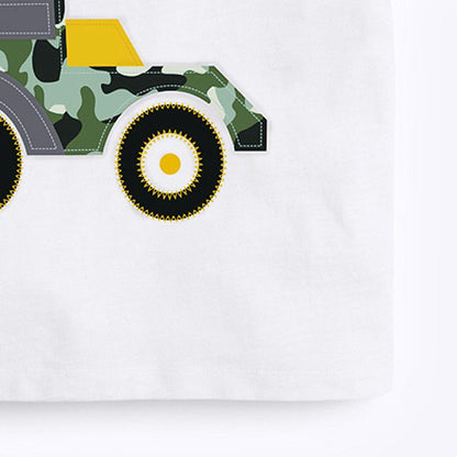 Boys' T-shirt Camouflage Contrast Short Sleeve Children's T-shirt