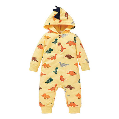 Baby Cartoon Hooded Jumpsuit