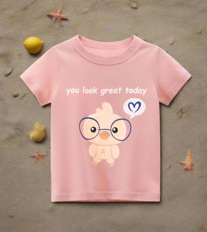 Short sleeved T-shirt cute girl's top