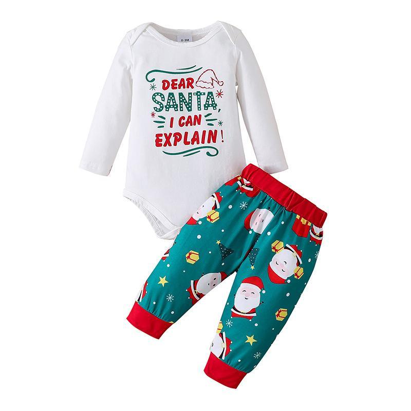 Children's Cartoon Cotton Trousers Long Sleeve Two-piece Set
