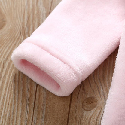 Children's Double-sided Flannel Warm Three-Piece Set for Autumn and Winter
