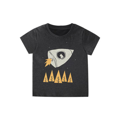 Short sleeve T-shirt for boys round neck