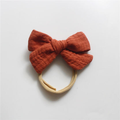 Baby Cotton Gauze Bow Hair Band Children's Hair Accessories