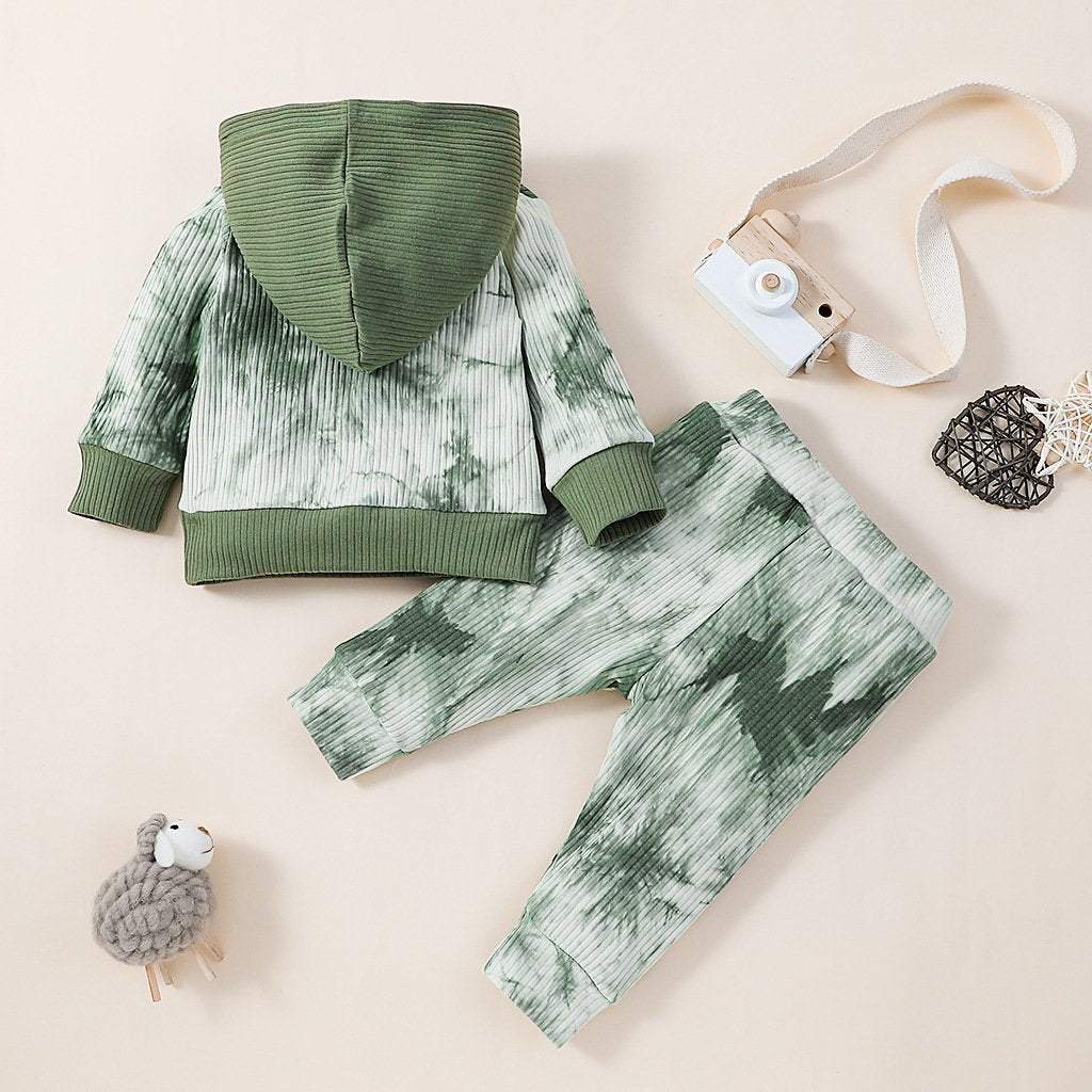 Striped Set Baby Long Sleeve Sweat Pants Two-Piece Set