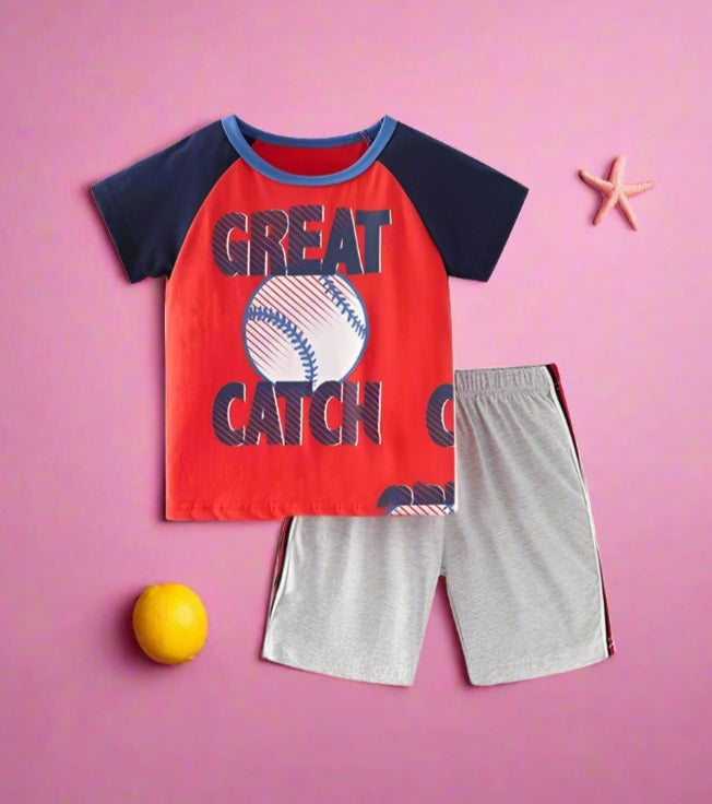 Children's short sleeve two piece set