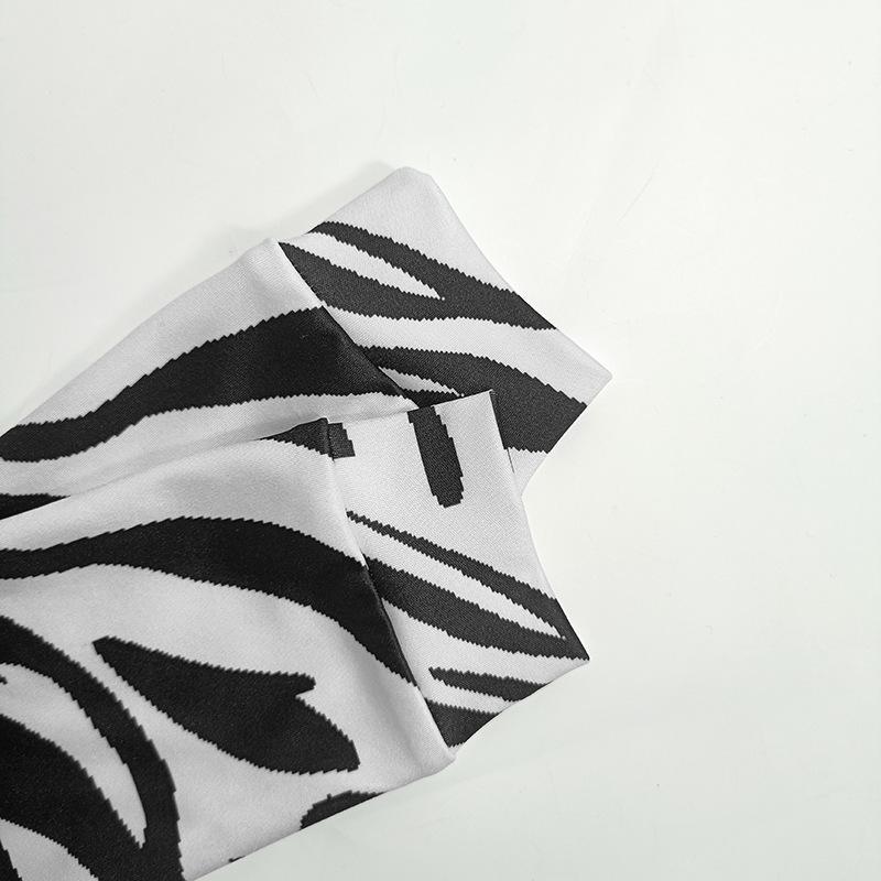 Girls Casual Zebra Long Sleeve Loose Suit