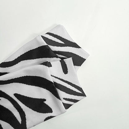 Girls Casual Zebra Long Sleeve Loose Suit