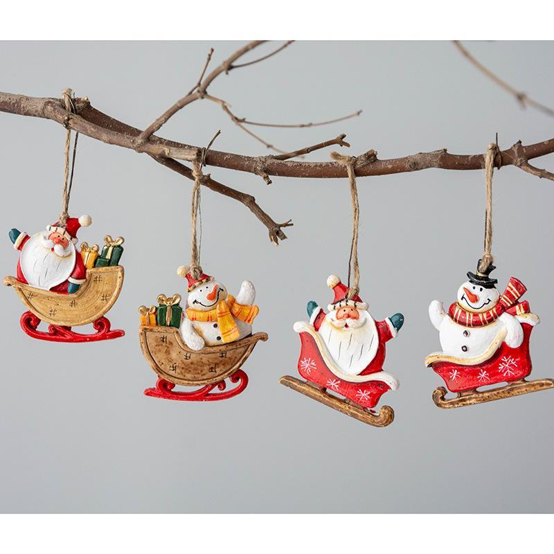 Resin Pendant Christmas Tree Decorative Ornaments