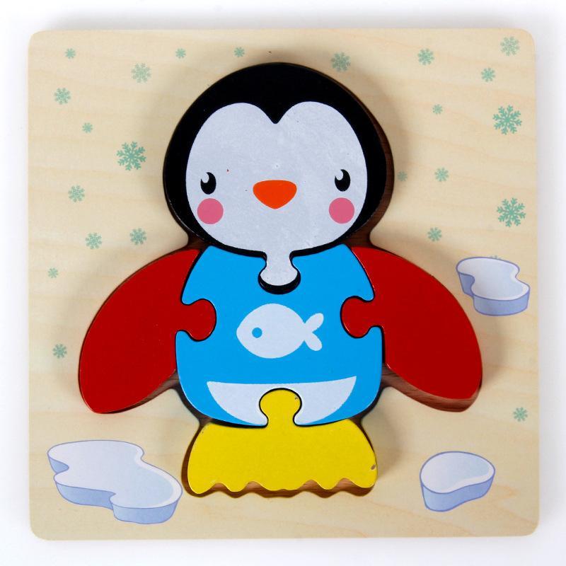 Wooden 3d Three-dimensional Buckle Jigsaw Puzzle for Children