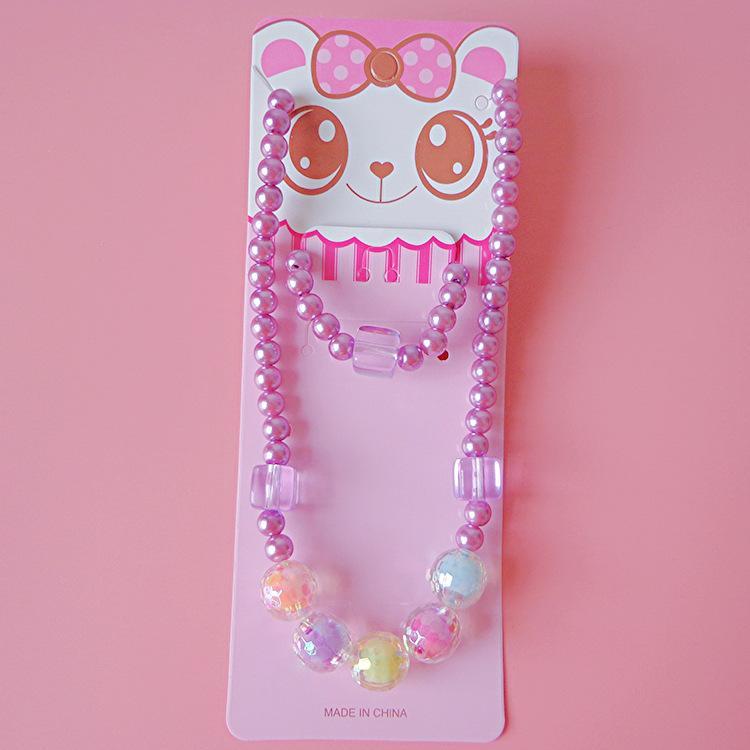 Children's Necklace Bracelet Set Versatile Accessory for Girls