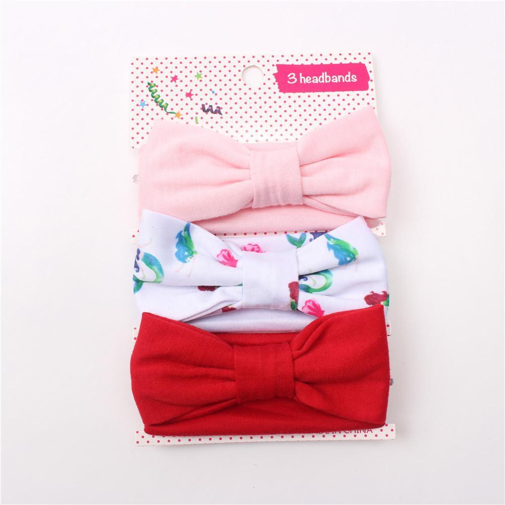 Baby Hair Band Three-piece Printed Headband Children's Bow