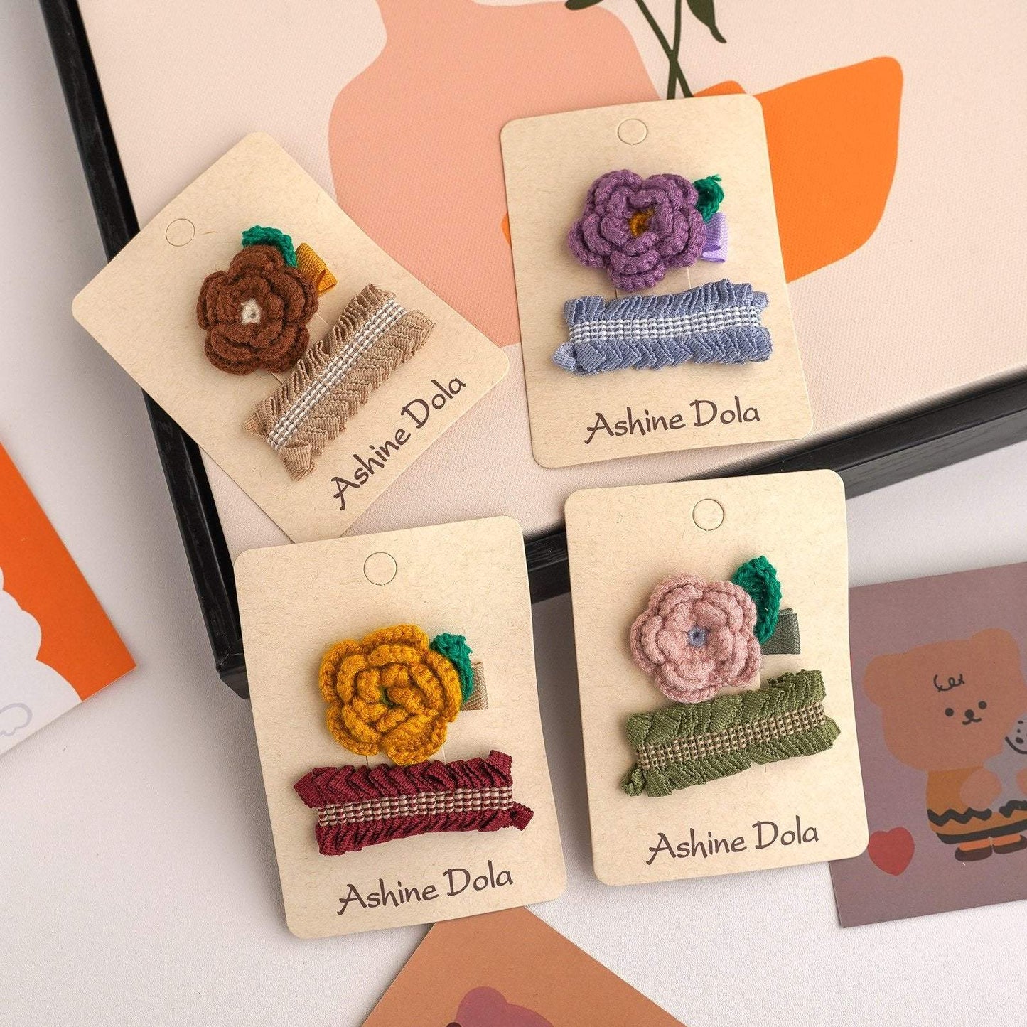 Children's Plush Flower Hairpin