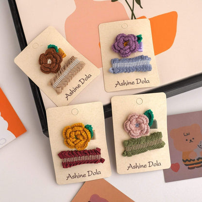 Children's Plush Flower Hairpin
