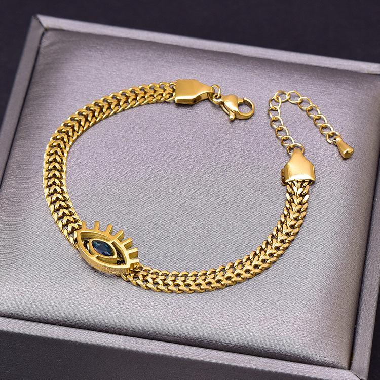 Devil's Eye Bracelet Necklace Set