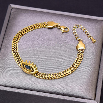 Devil's Eye Bracelet Necklace Set