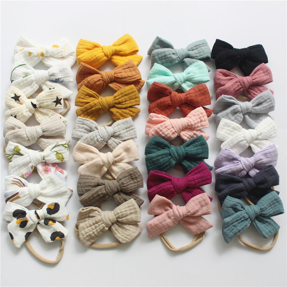 Baby Cotton Gauze Bow Hair Band Children's Hair Accessories