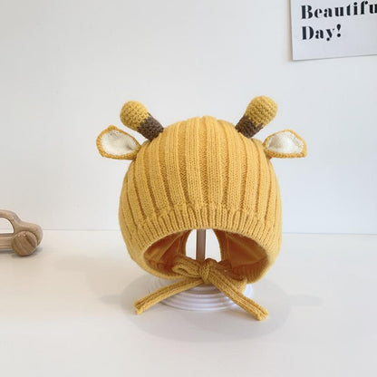 Children's Wool Ear Protection Hat Bee Knitted Hat