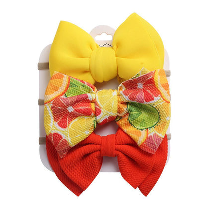 Children's Headdress Bow Hair Tie 3pcs/Set
