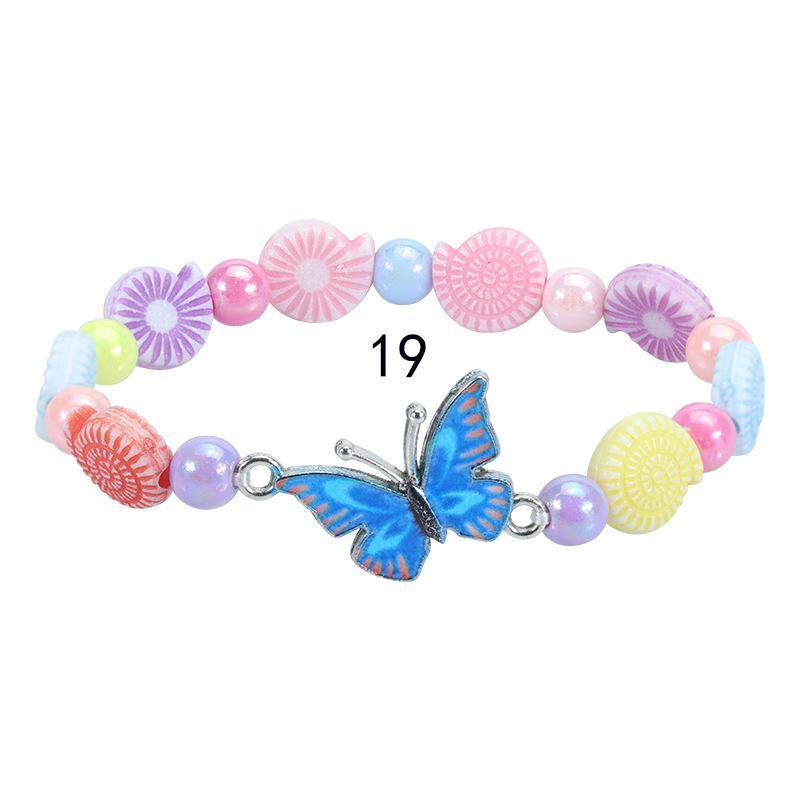 Children's Colorful Beaded Bracelet Colorful Butterfly Bracelet