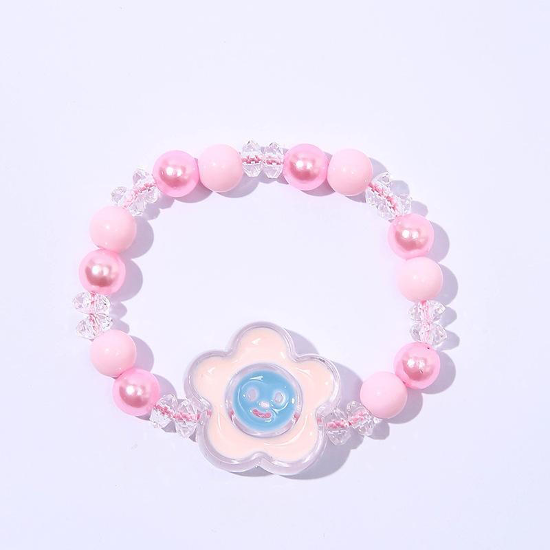 Children's Color Crystal Bracelet Transparent Handmade Beads