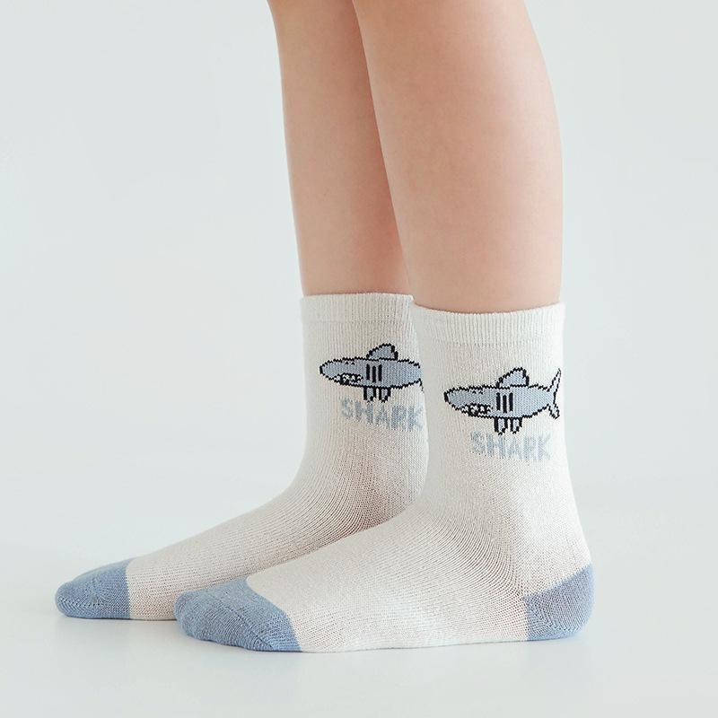 Children's Cartoon Striped Letter Cotton Socks