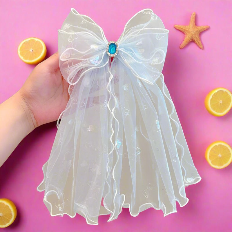 Children's Large Mesh Bow Hairpin