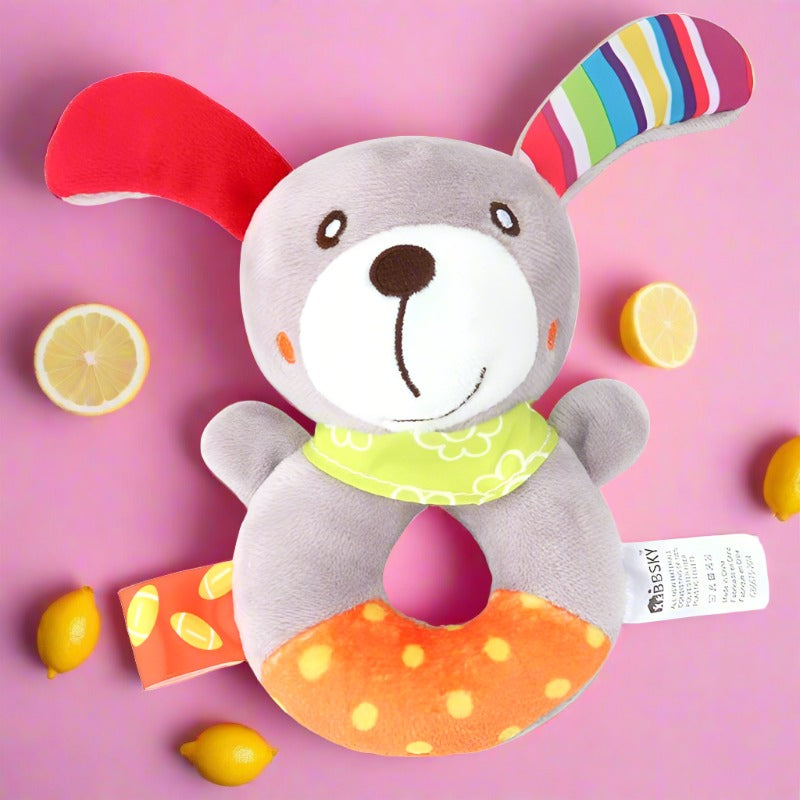 Baby Puppy Ring Bell Round Hand Plush Toy