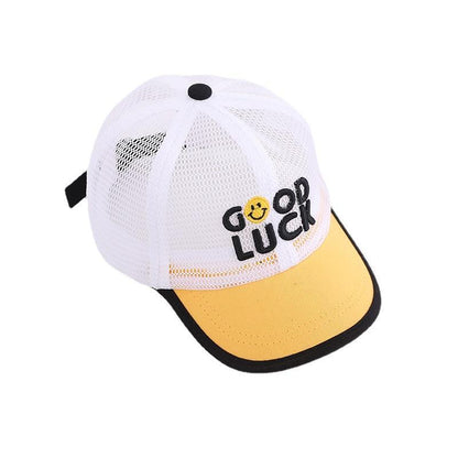 Good Luck Smiley Kids Mesh Sunshade Mesh Cap