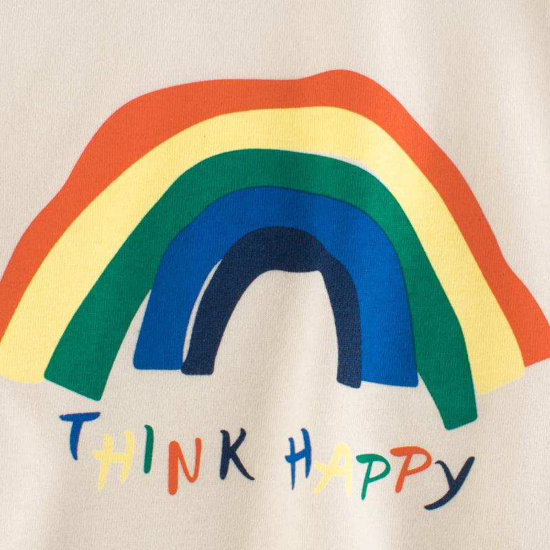 Children's short sleeved T-shirt rainbow top