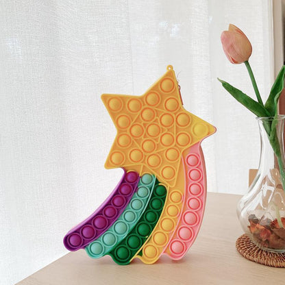 Children's Toy Bag Rainbow Star Diagonal Coin Purse