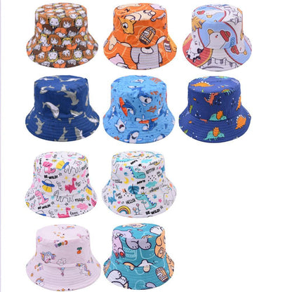 Children's Cartoon Printed Fisherman's Hat