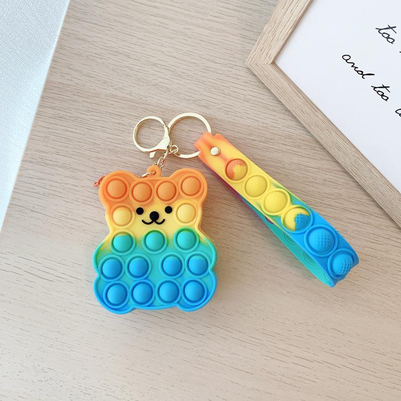 Small Keychain Coin Purse Spaceman Bear Fingertip Toy
