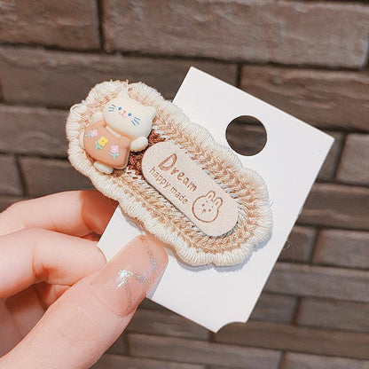 Curry Cute Knit Hairpin Bow