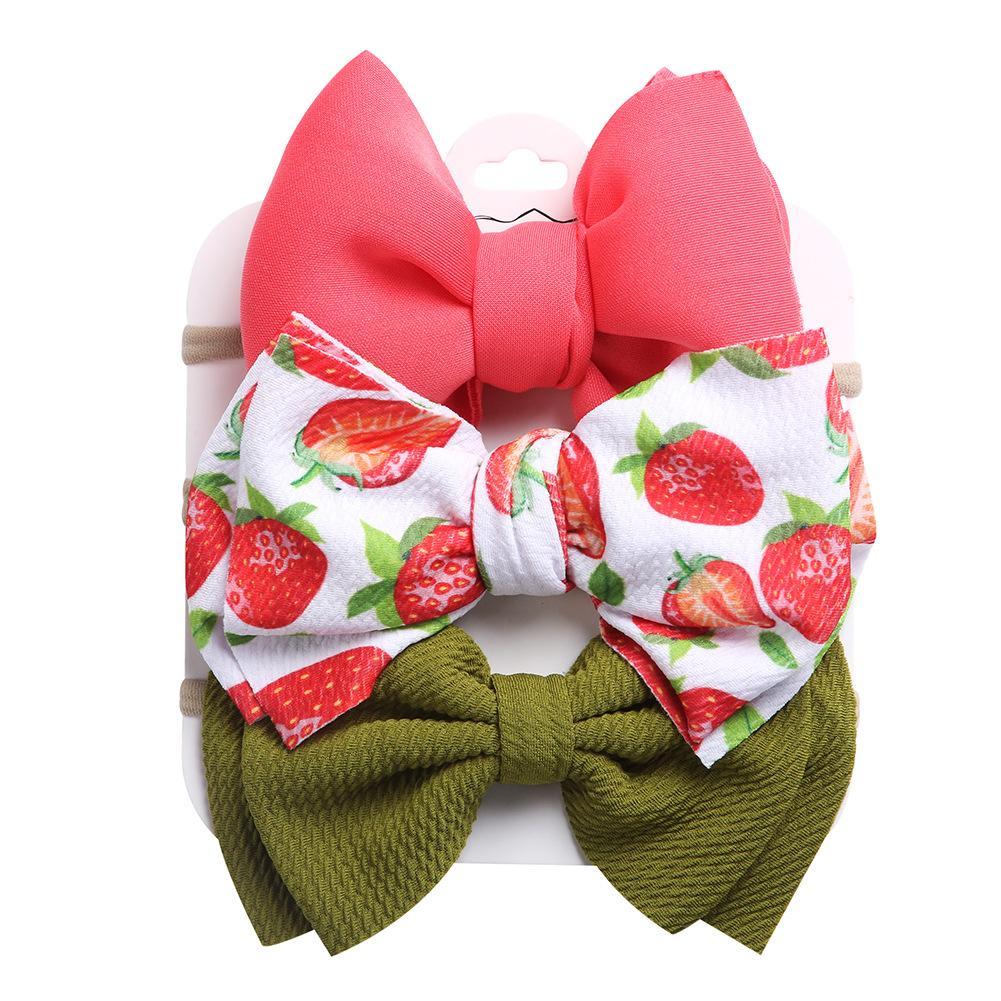 Children's Headdress Bow Hair Tie 3pcs/Set