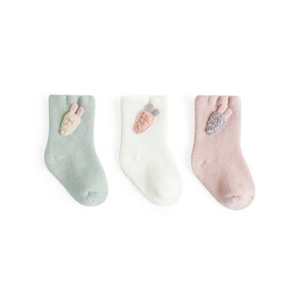 Baby Cartoon Thickened Terry Warm Tube Socks | 3pair/bag