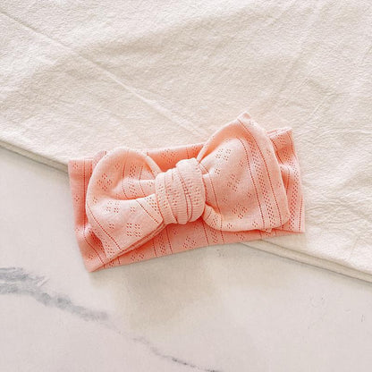 Children's Knitted Stretch Bow Hair Tape