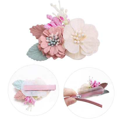 Pink Simulation Headflower Hair Accessories