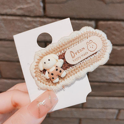 Curry Cute Knit Hairpin Bow