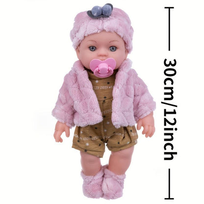 12-inch Lifelike Silicone To Comfort Simulated Reborn Baby Doll