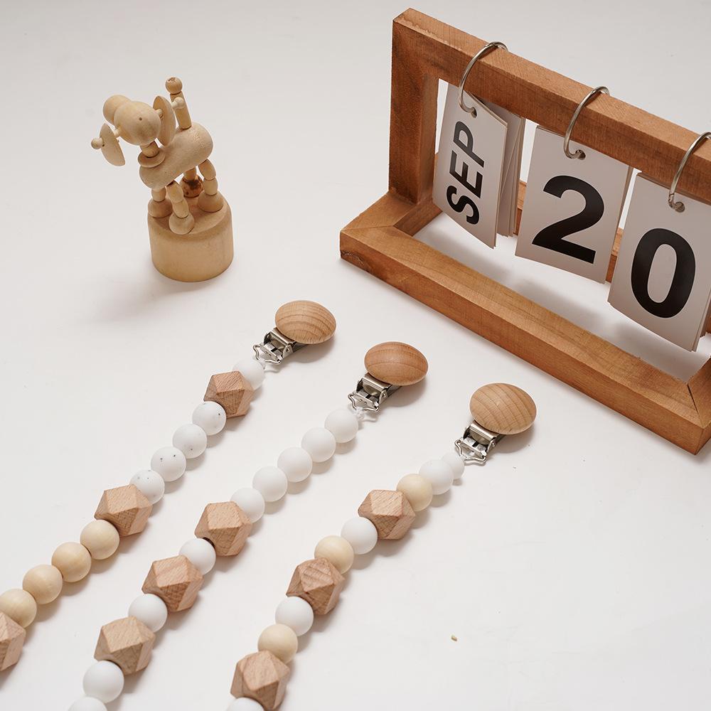 Silicone Beech Pacifier Clip Teether Anti-drop Chain