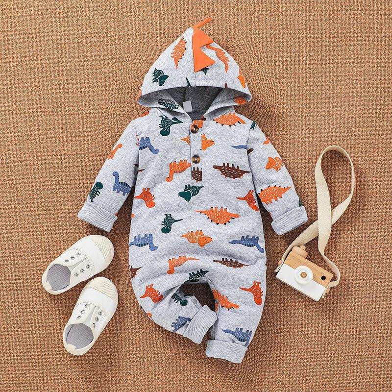 Baby Cartoon Hooded Jumpsuit