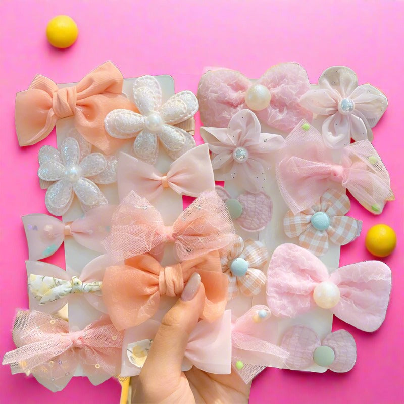 Bow Hairpin Fabric Flower Children's Hair Accessories