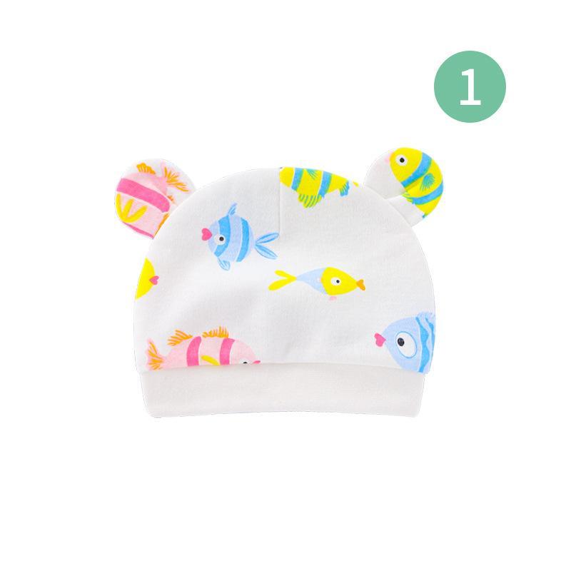 Binaural Printed Hat For Newborn Baby