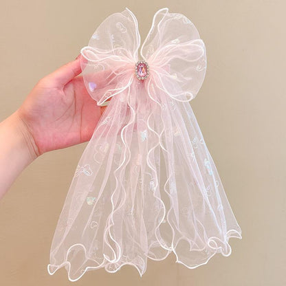 Children's Large Mesh Bow Hairpin