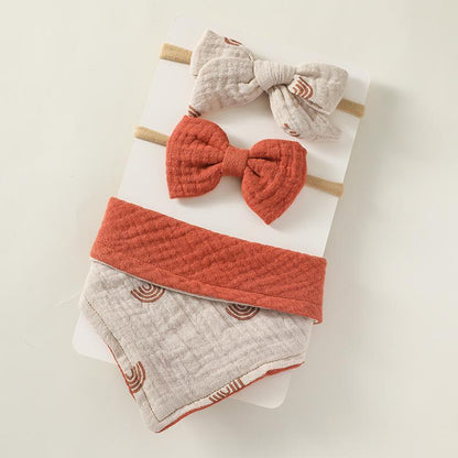 Baby Saliva Towel Nylon Headband Set