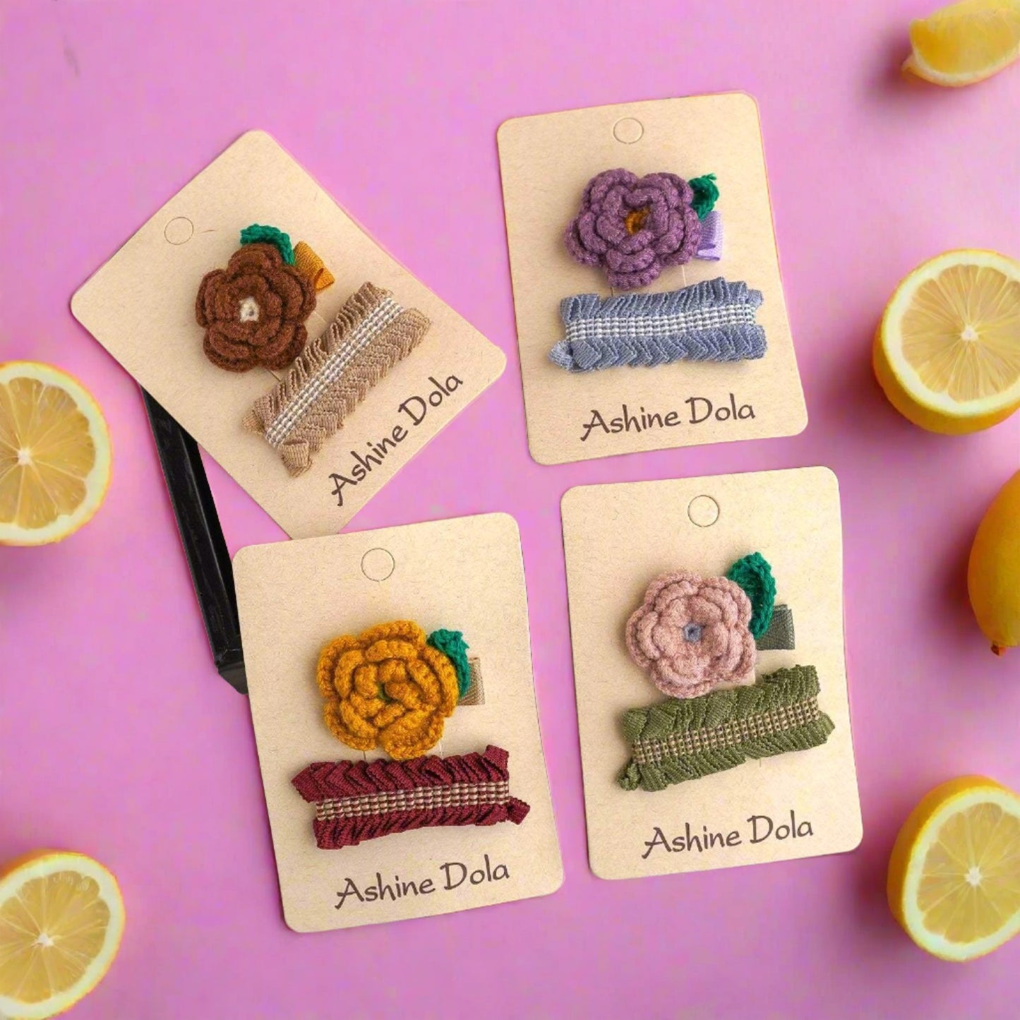Children's Plush Flower Hairpin