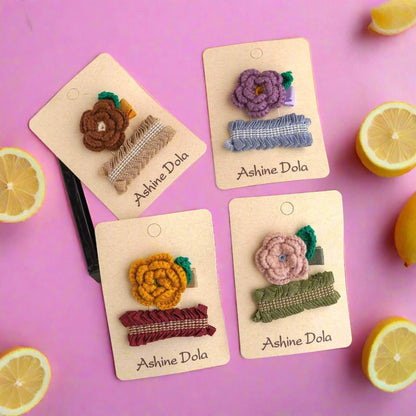 Children's Plush Flower Hairpin