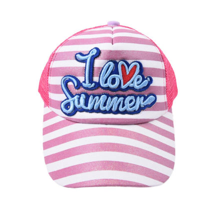 Children's Embroidered Letter Baseball Cap Sunshade Net Hat